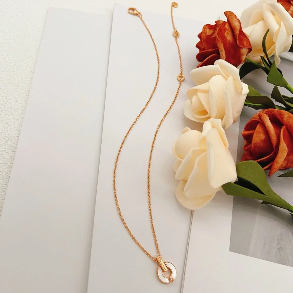 Bulgari Gold Circle Pendant Necklace - Picture 5 of 7